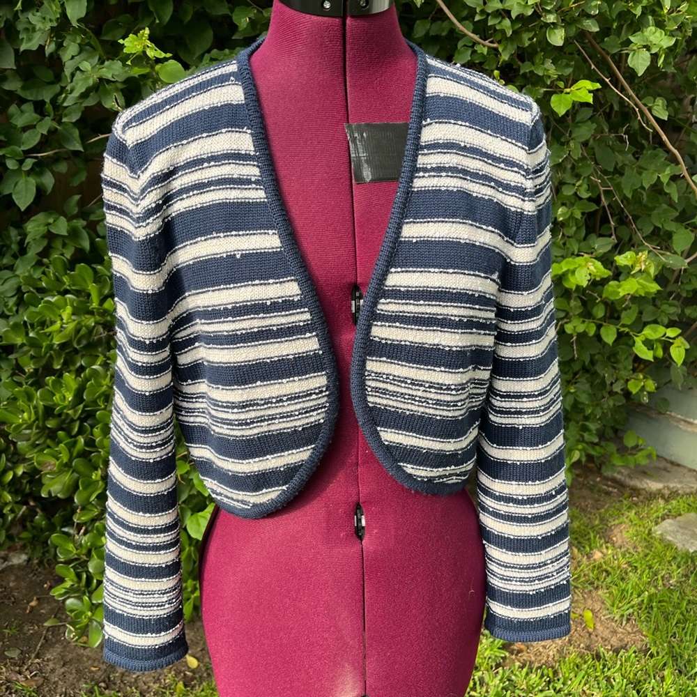 Carolina Herrera bolero sweater with tiny sequins